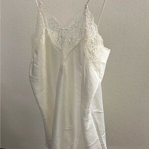 Ivory Lace Trim Nightgown